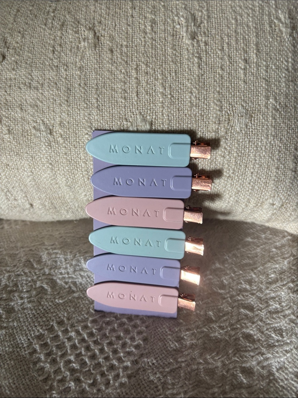 MONAT Pastel Hair Clips Set - Mint, Lavender, Pink
